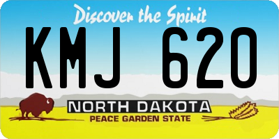 ND license plate KMJ620