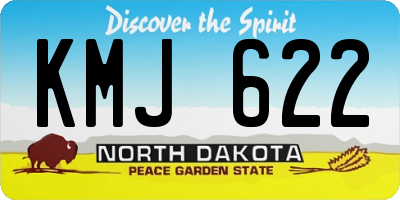 ND license plate KMJ622