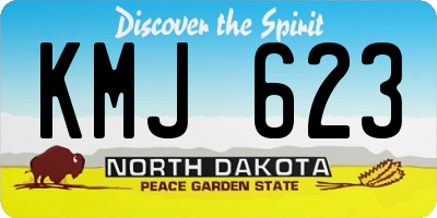 ND license plate KMJ623