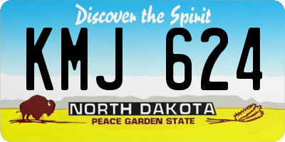 ND license plate KMJ624