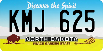 ND license plate KMJ625
