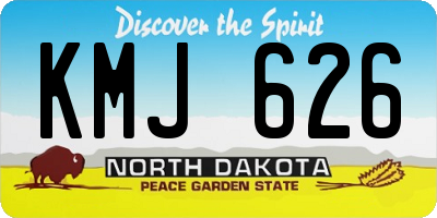 ND license plate KMJ626