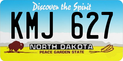 ND license plate KMJ627