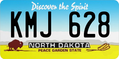 ND license plate KMJ628