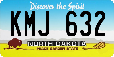 ND license plate KMJ632