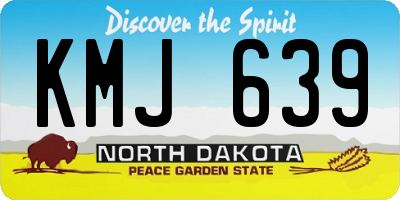 ND license plate KMJ639