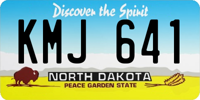 ND license plate KMJ641