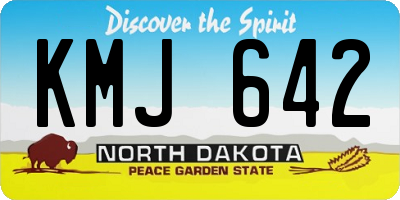 ND license plate KMJ642