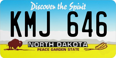 ND license plate KMJ646