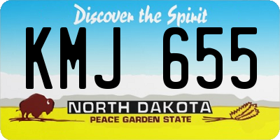 ND license plate KMJ655