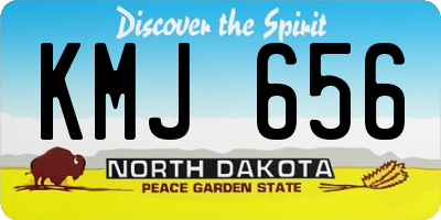 ND license plate KMJ656