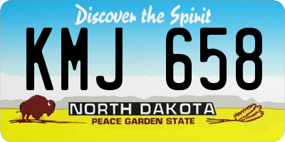 ND license plate KMJ658