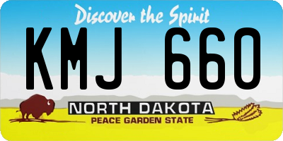 ND license plate KMJ660