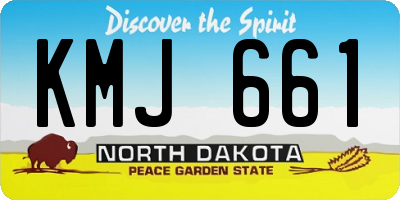 ND license plate KMJ661