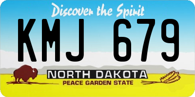 ND license plate KMJ679