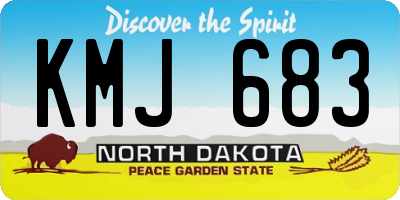 ND license plate KMJ683
