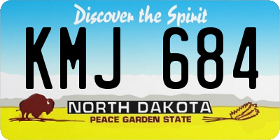 ND license plate KMJ684