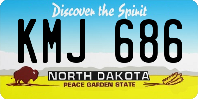 ND license plate KMJ686
