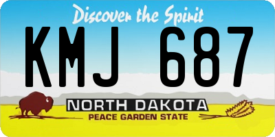 ND license plate KMJ687