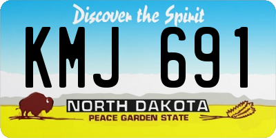 ND license plate KMJ691