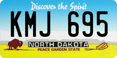 ND license plate KMJ695