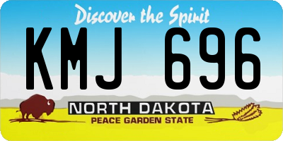 ND license plate KMJ696