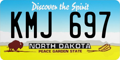 ND license plate KMJ697