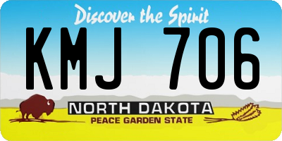 ND license plate KMJ706