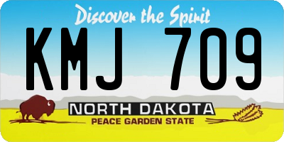 ND license plate KMJ709
