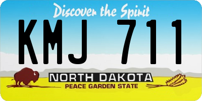 ND license plate KMJ711