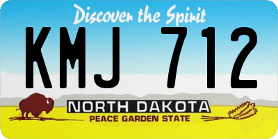 ND license plate KMJ712