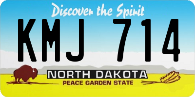 ND license plate KMJ714