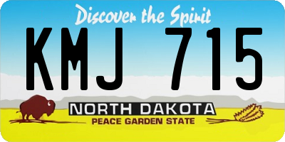 ND license plate KMJ715