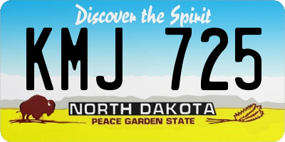 ND license plate KMJ725