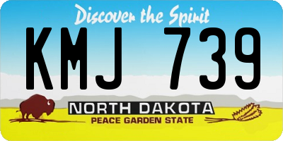 ND license plate KMJ739