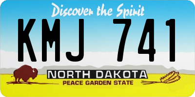 ND license plate KMJ741