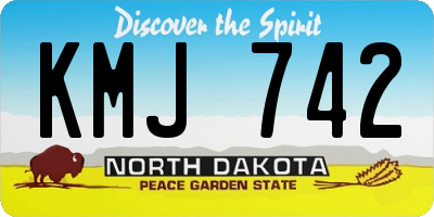 ND license plate KMJ742