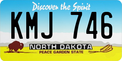 ND license plate KMJ746