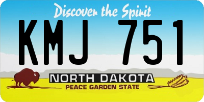 ND license plate KMJ751