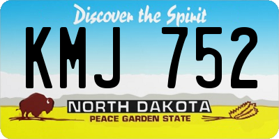ND license plate KMJ752