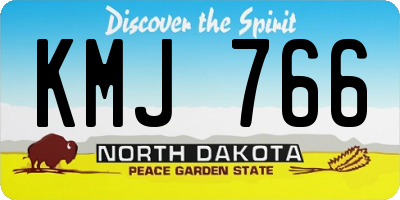 ND license plate KMJ766