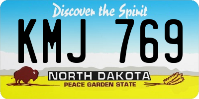 ND license plate KMJ769