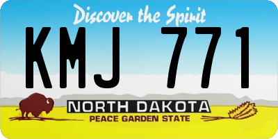 ND license plate KMJ771