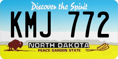 ND license plate KMJ772