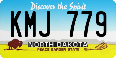 ND license plate KMJ779