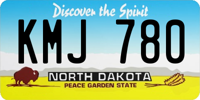 ND license plate KMJ780