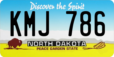 ND license plate KMJ786