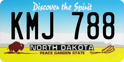 ND license plate KMJ788