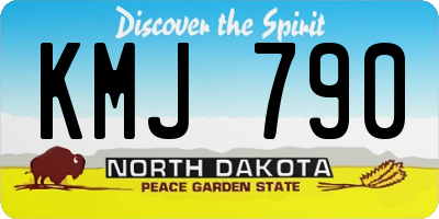 ND license plate KMJ790