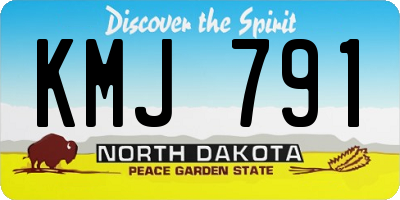 ND license plate KMJ791